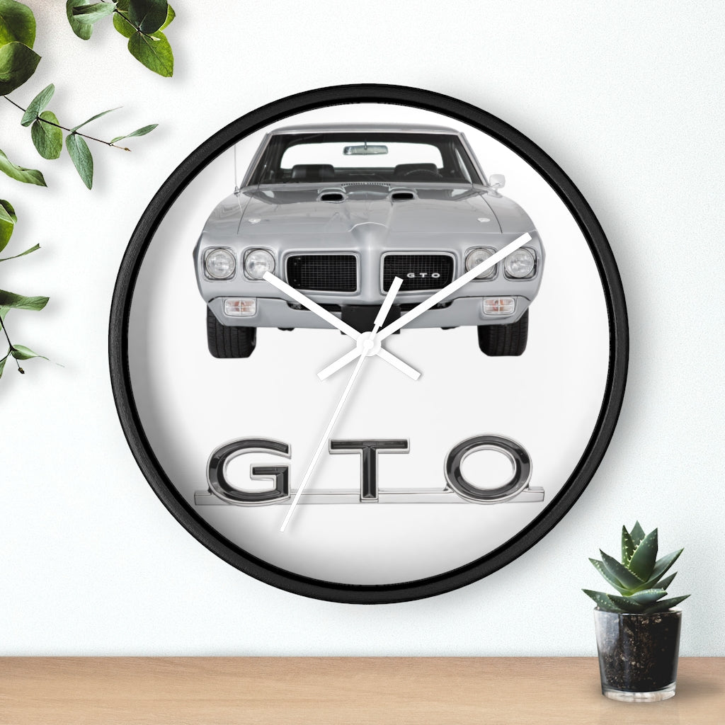 Silver GTO 1970 Wall clock Gift Decor Classic Muscle