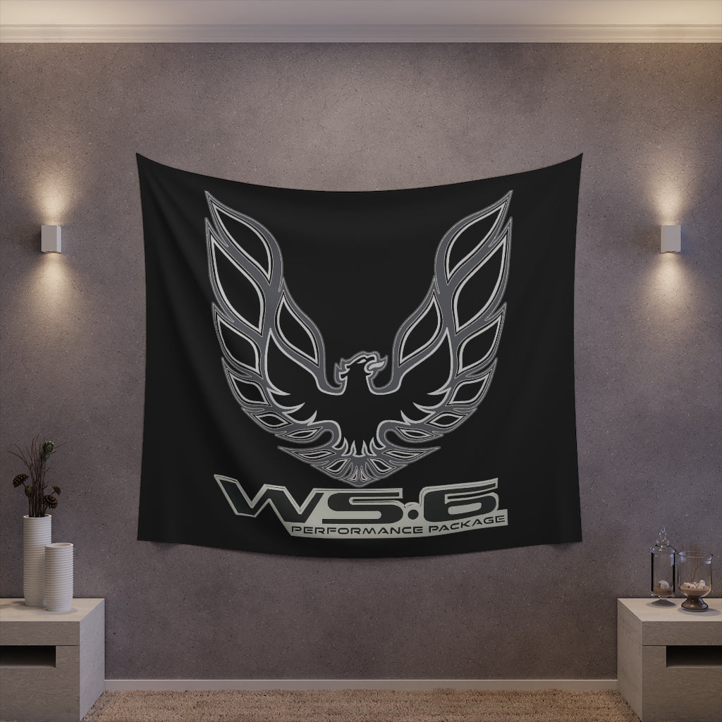 Printed Wall Tapestry WS6 Firebird Trans Am Car Guy Gift,nova,corvette,charger,classic,hot Rod black