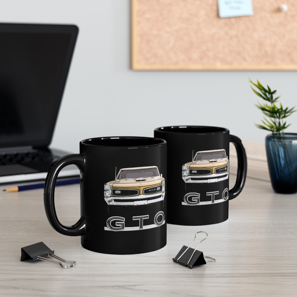 Gold 1966 Pontiac GTO Mug Classic Muscle Car Guy Gift,lover,Camaro,GTO,firebird