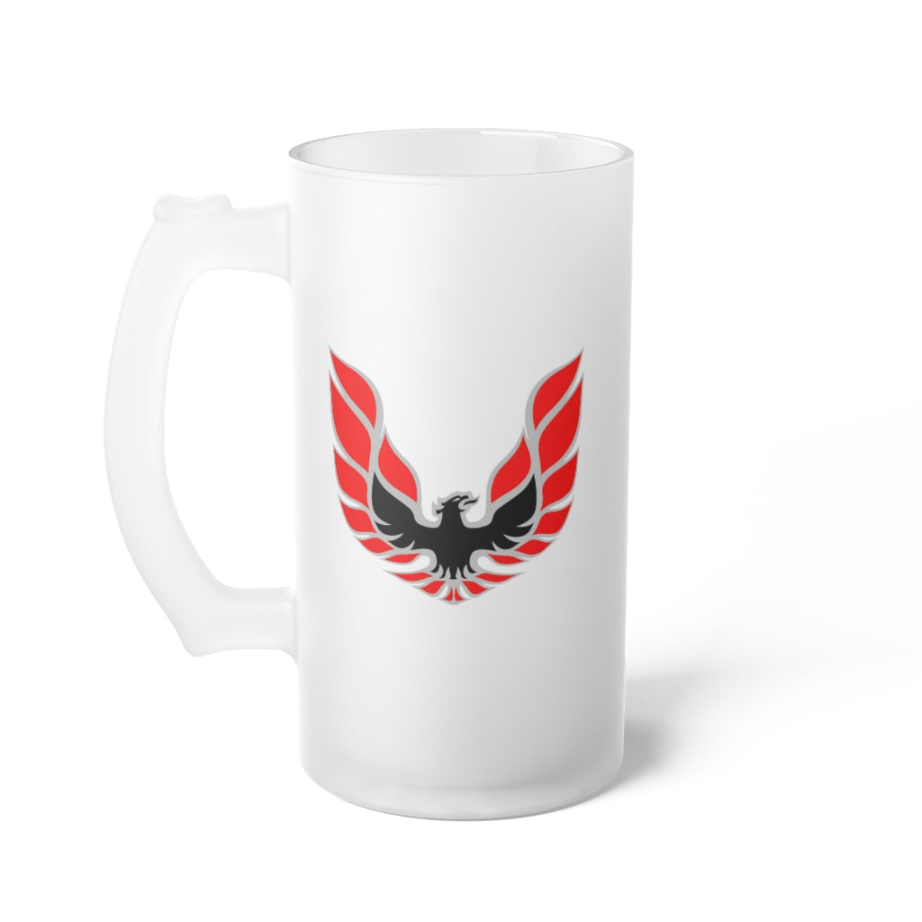 Pontiac Firebird Trans Am Formula Smokey Frosted Glass Beer Mug