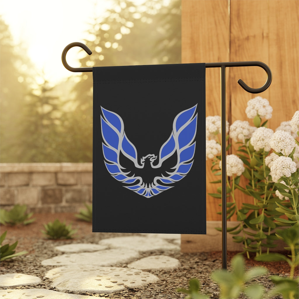 Blue Pontiac Firebird Trans Am Formula Smokey Garden & House Banner