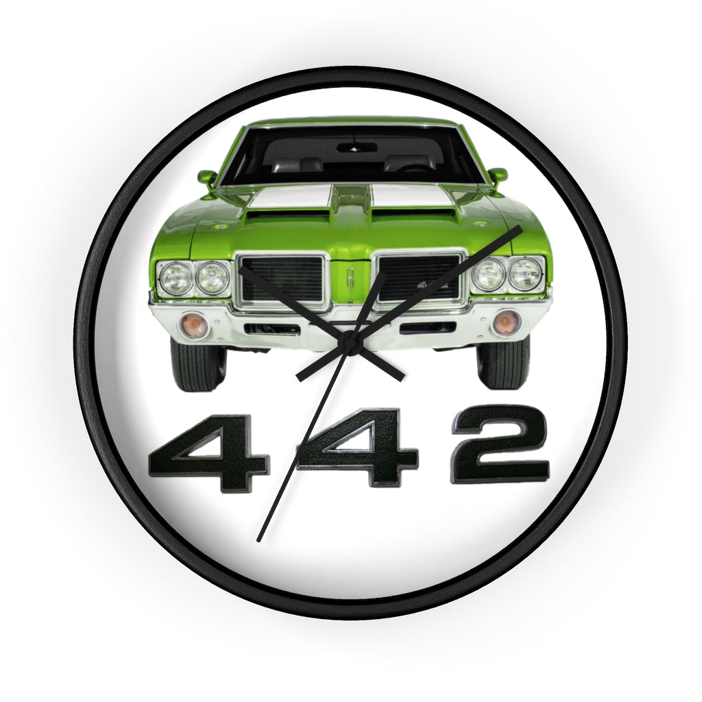 Green 1971 Oldsmobile 442 Wall clock Gift Decor Classic Muscle