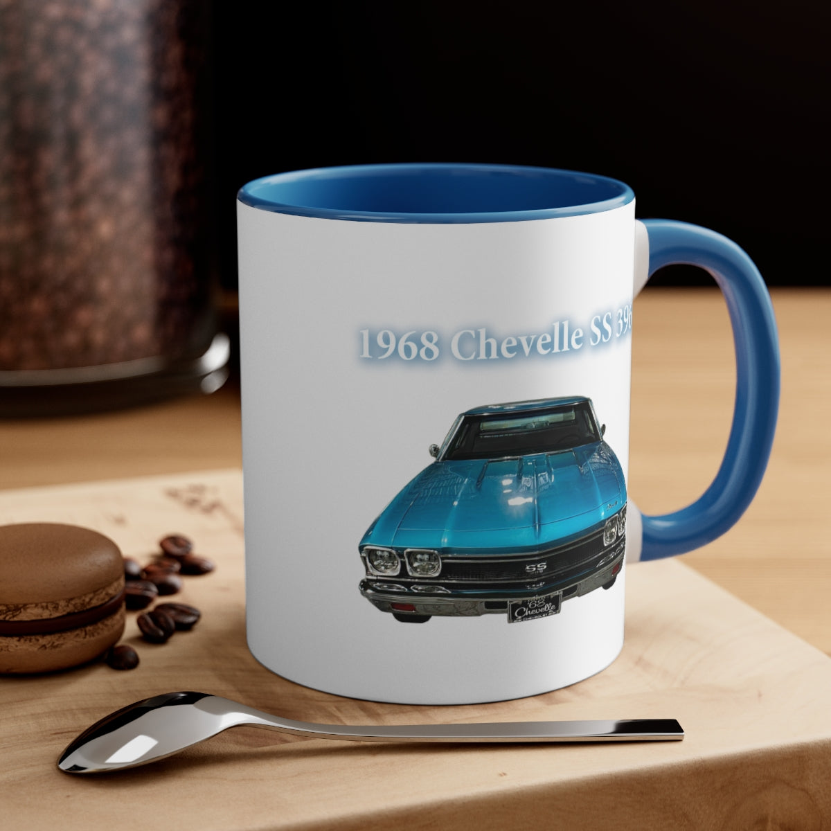 Tripoli Turquoise Chevelle 1968 SS 396 Accent Coffee Mug, 11oz