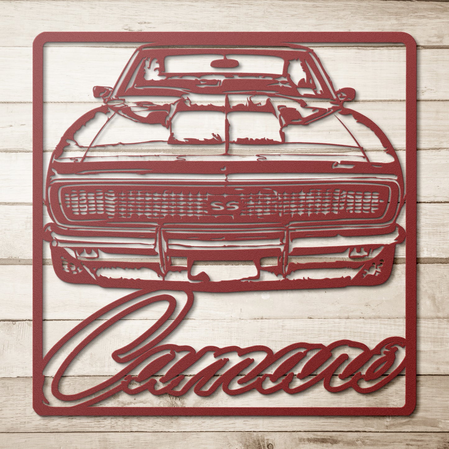 1967 1968 Camaro SS Metal Cut Out Sign Wall Art Chevy Gift Classic Hot Rod Gift