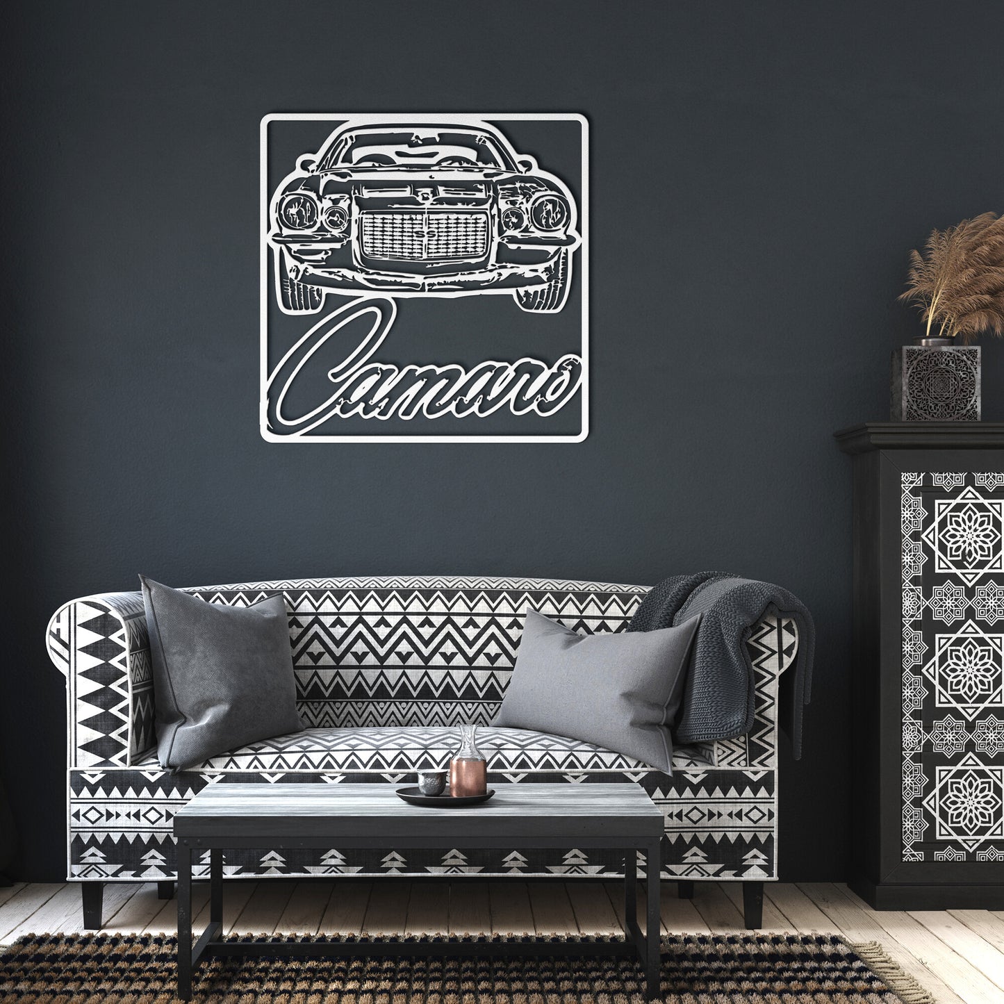 1970 1971 1972 1973 Camaro SS Metal Cut Out Sign Wall Art Chevy Classic Hot Rod