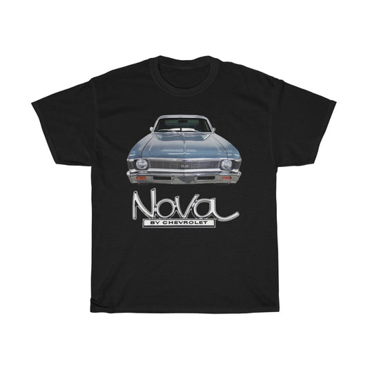 Blue 1968 Chevy II Nova Classic Muscle Car Guy Gift,lover,Camaro,GTO,charger,hot rod,Chevrolet T Shirt Tshirt