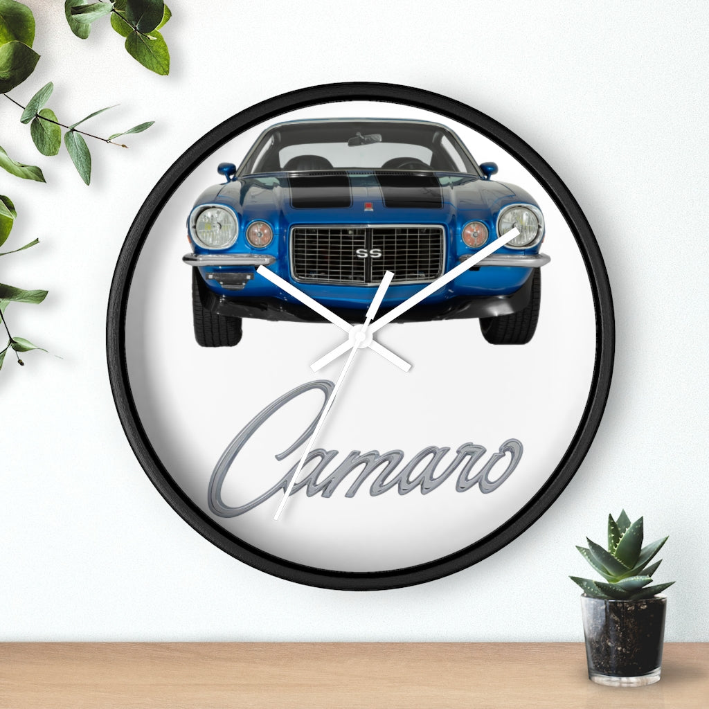 Blue 1971 Camaro Wall clock Gift Decor Classic Muscle