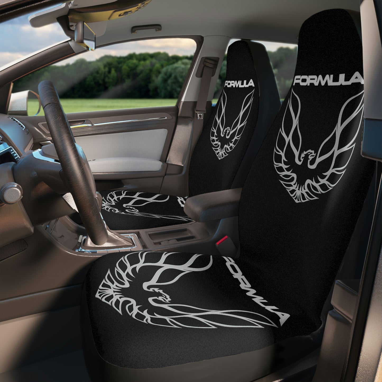 Firebird Formula Trans Am WS6 Classic Muscle Car Guy Gift,lover,Camaro,hot rod SEAT Covers black white