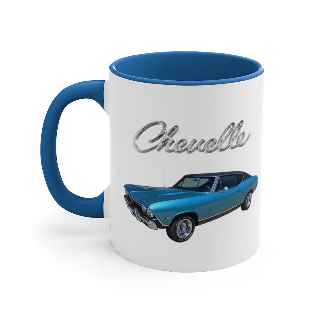 1968 Chevelle Tripolli Turquoise SS 396 Mug Classic Muscle Car Guy Gift,lover,Camaro,GTO,firebird,nova,corvette,hot rod,Chevrolet,chevy