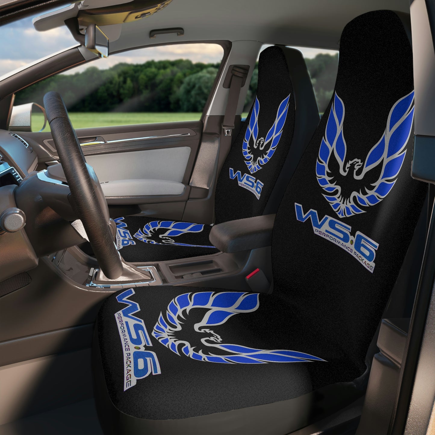 WS6 Blue Firebird Trans Am Classic Muscle Car Guy Gift,lover,Camaro,hot rod SEAT Covers