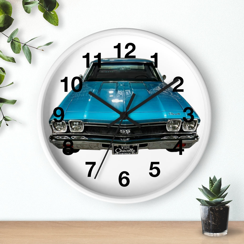 1968 Chevelle Wall clock Classic Muscle Car Guy Gift,lover,Camaro,GTO,firebird,nova,corvette,hot rod,Chevrolet,chevy