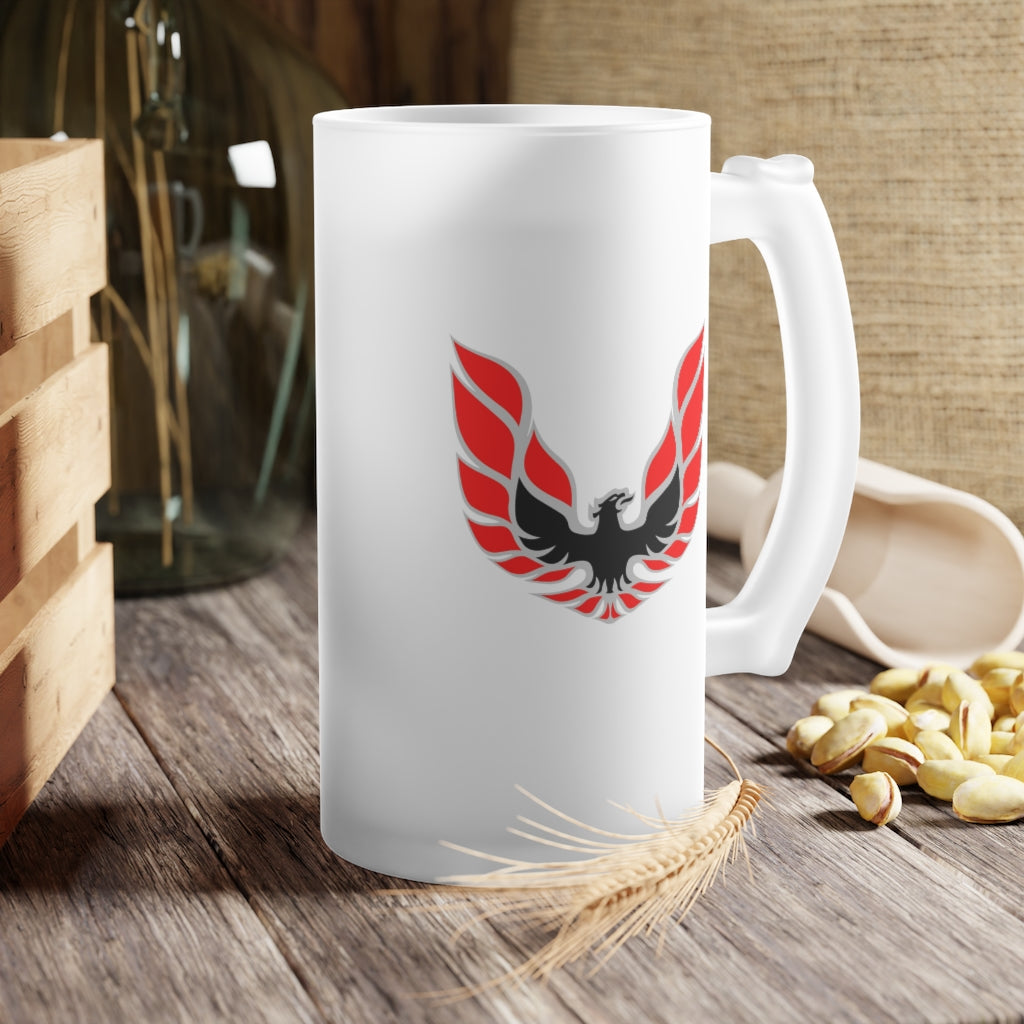 Pontiac Firebird Trans Am Formula Smokey Frosted Glass Beer Mug