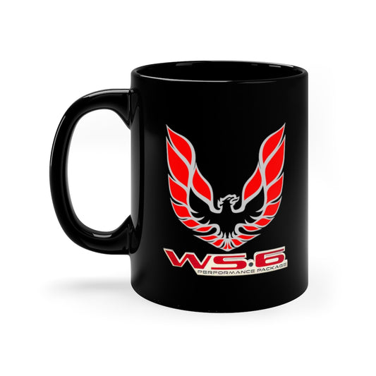 WS 6 Firebird Bird Hat Trans Am Car Guy Gift,classic,hot Rod, Smokey 11oz Black Mug