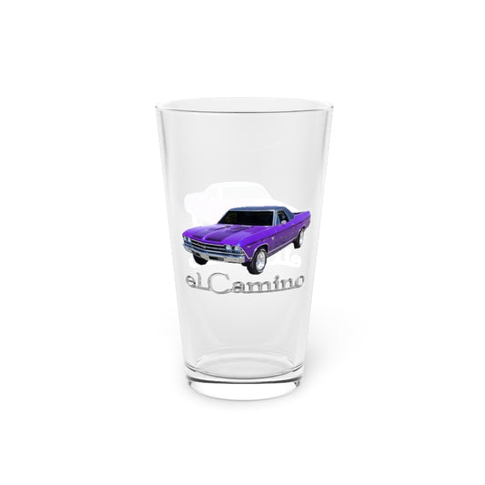 Purple 1969 CHEVELLE El Camino SS 396 Pint Glass, 16oz