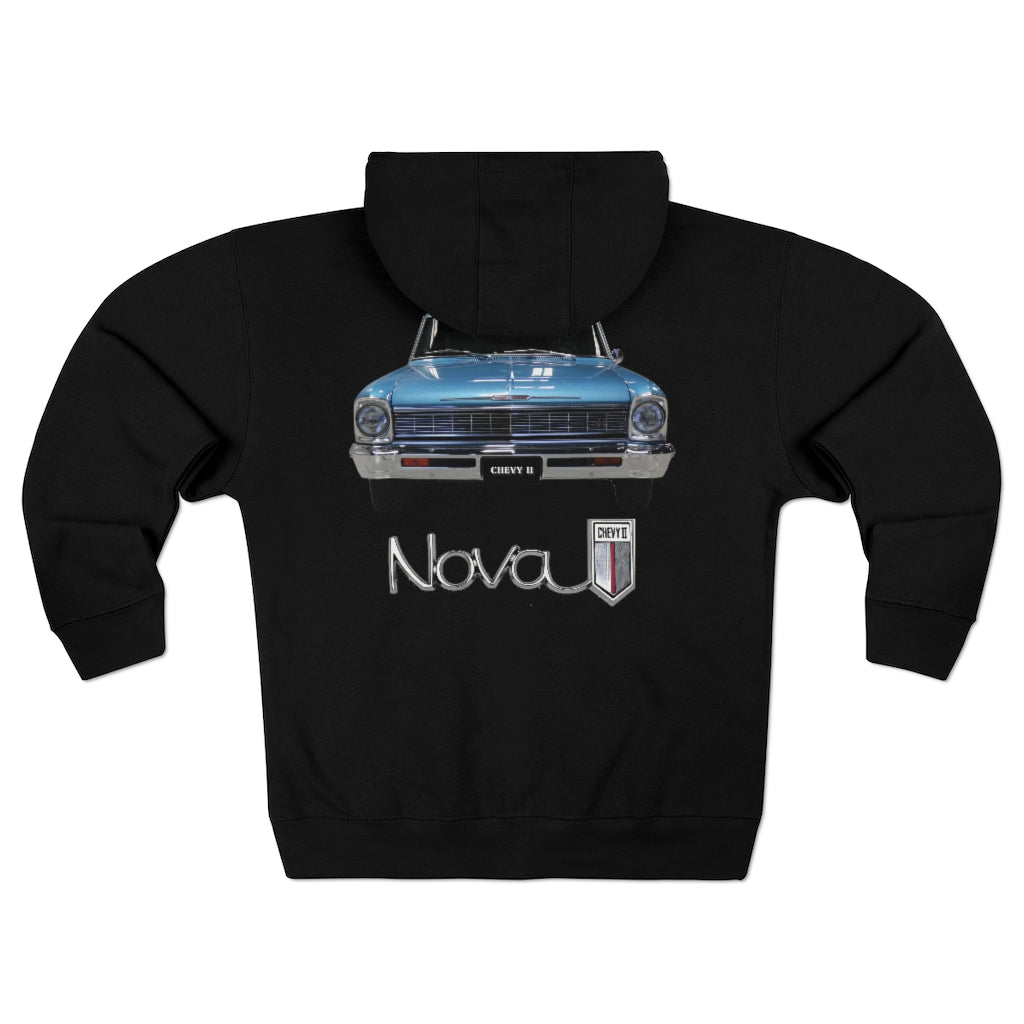 Blue 1966 Chevy II Nova Classic Muscle Car Guy Gift,lover,Camaro,GTO,firebird,mustang,nova,corvette,charger,hot rod,Chevrolet Hoodie