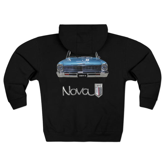 Blue 1966 Chevy II Nova Classic Muscle Car Guy Gift,lover,Camaro,GTO,firebird,mustang,nova,corvette,charger,hot rod,Chevrolet Hoodie