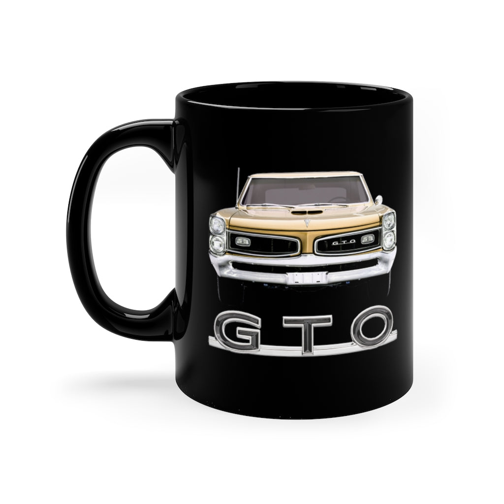 Gold 1966 Pontiac GTO Mug Classic Muscle Car Guy Gift,lover,Camaro,GTO,firebird