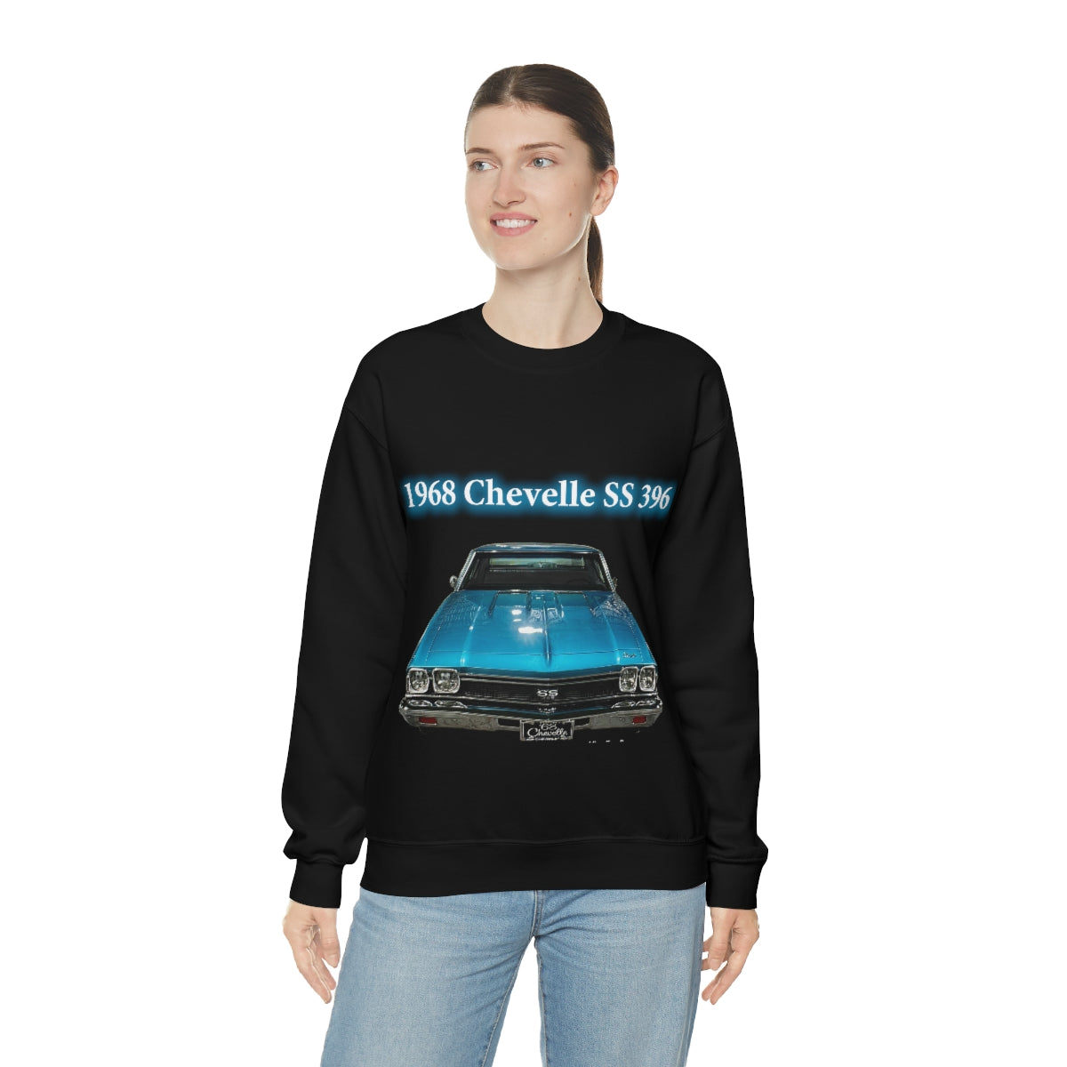 SS396 Tripoli Turquoise 1968 Chevelle Unisex Heavy Blend Crewneck Sweatshirt