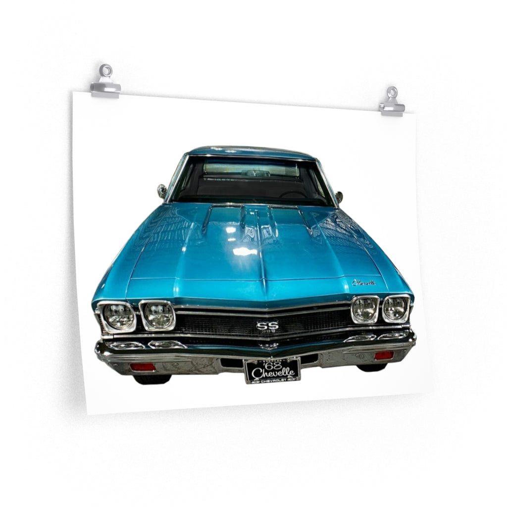 1968 Chevelle horizontal posters Classic Muscle Car Guy Gift,lover,Camaro,GTO,firebird,nova,corvette,hot rod,Chevrolet,chevy