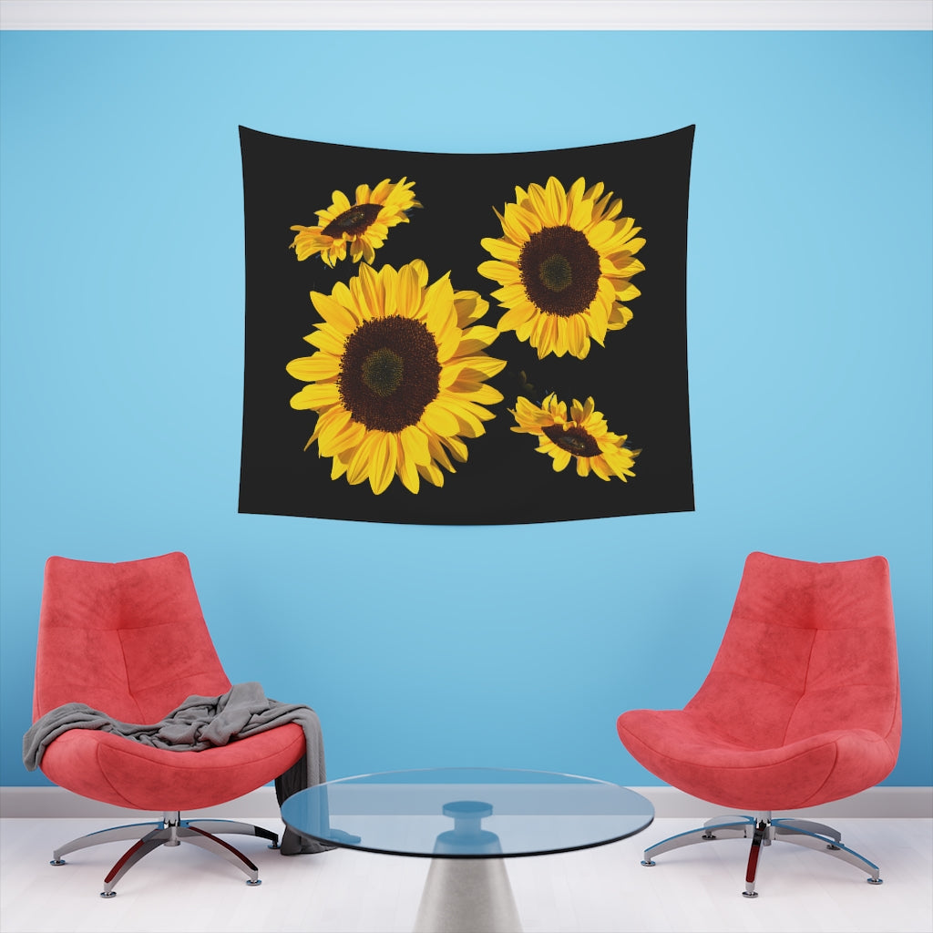 Printed Wall Tapestry Sunflowers