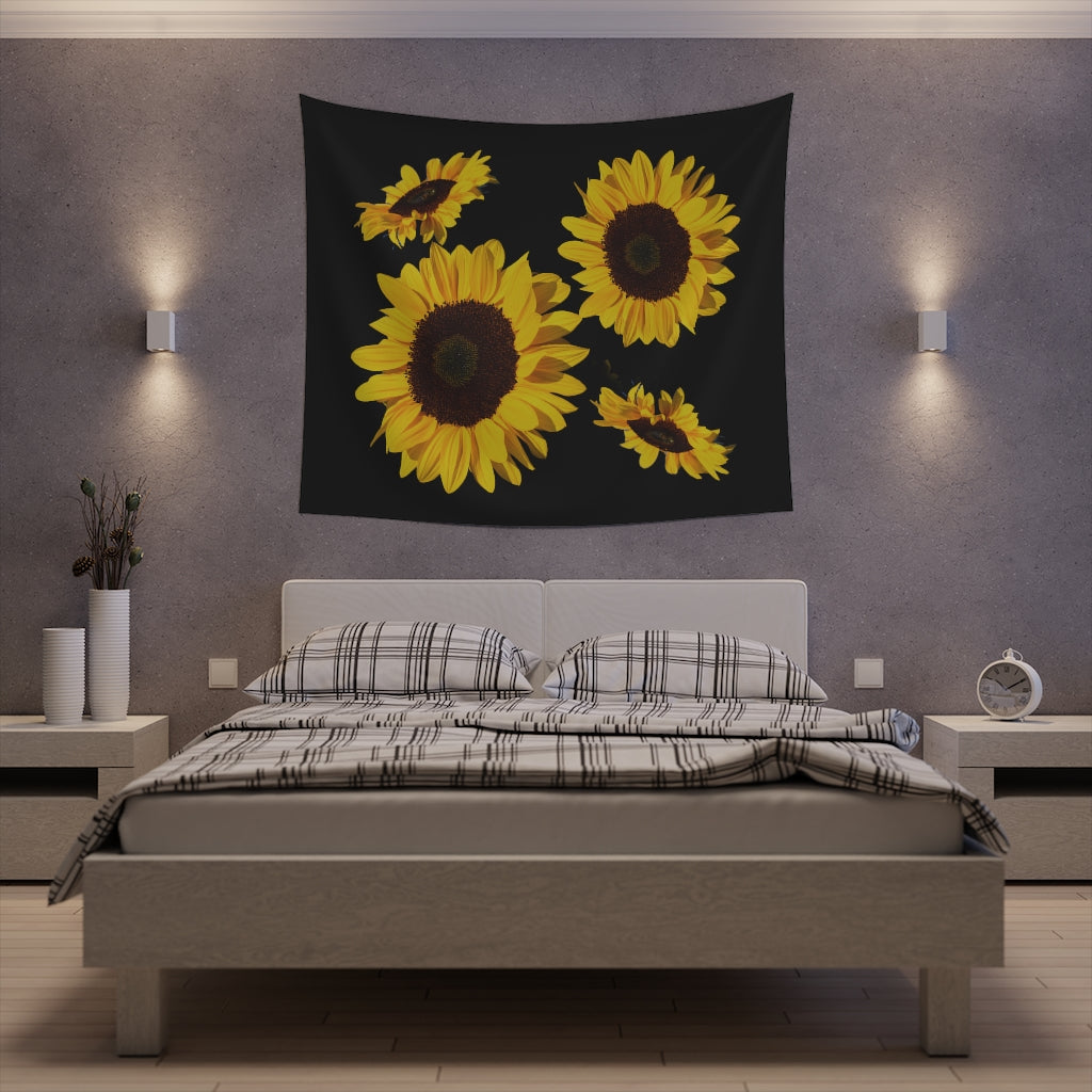 Printed Wall Tapestry Sunflowers