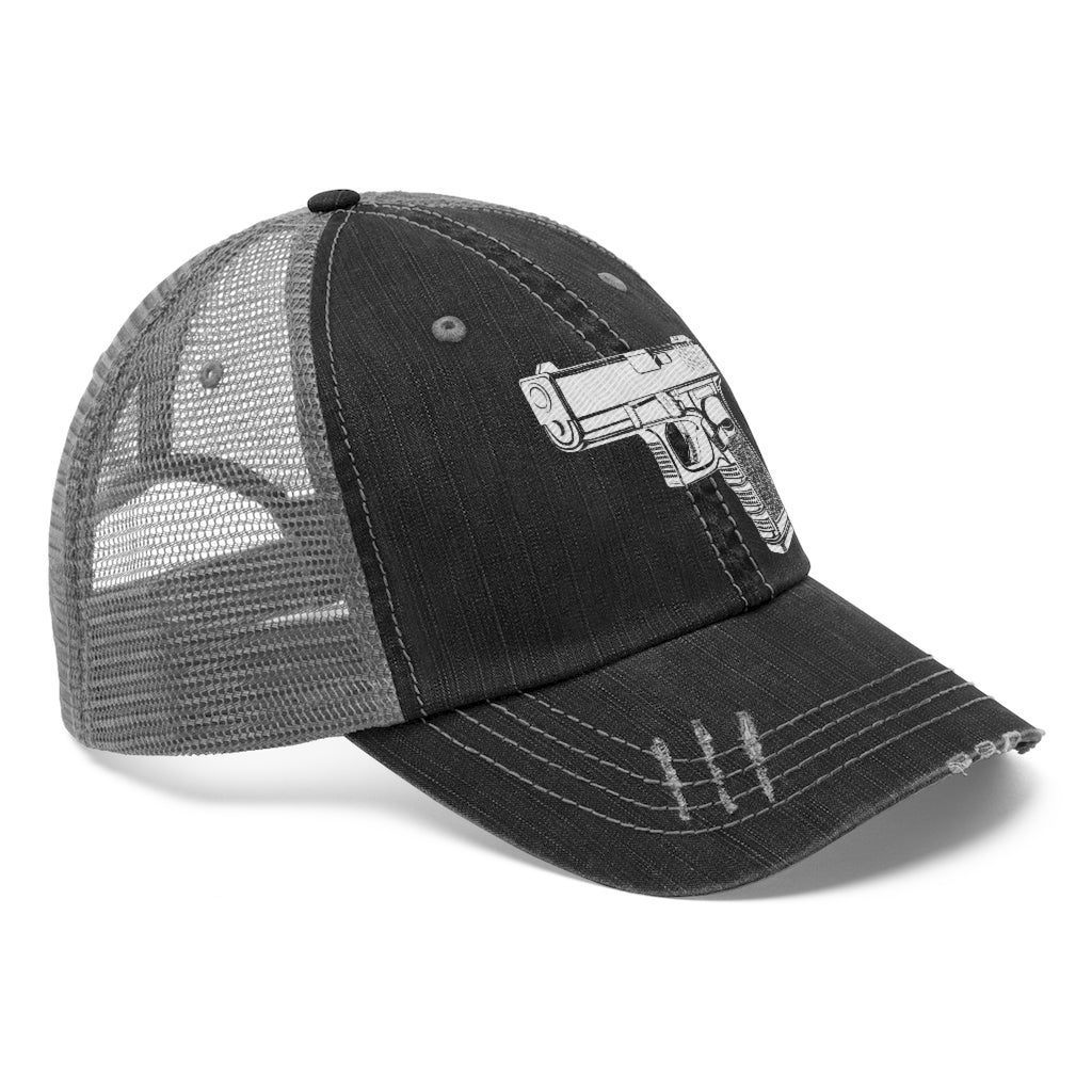 Embroidery Glock Gun Trucker Hat