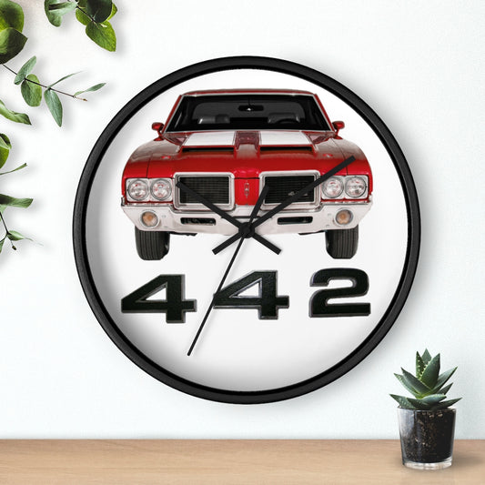 Red 1971 Oldsmobile 442 Wall clock Gift Decor Classic Muscle