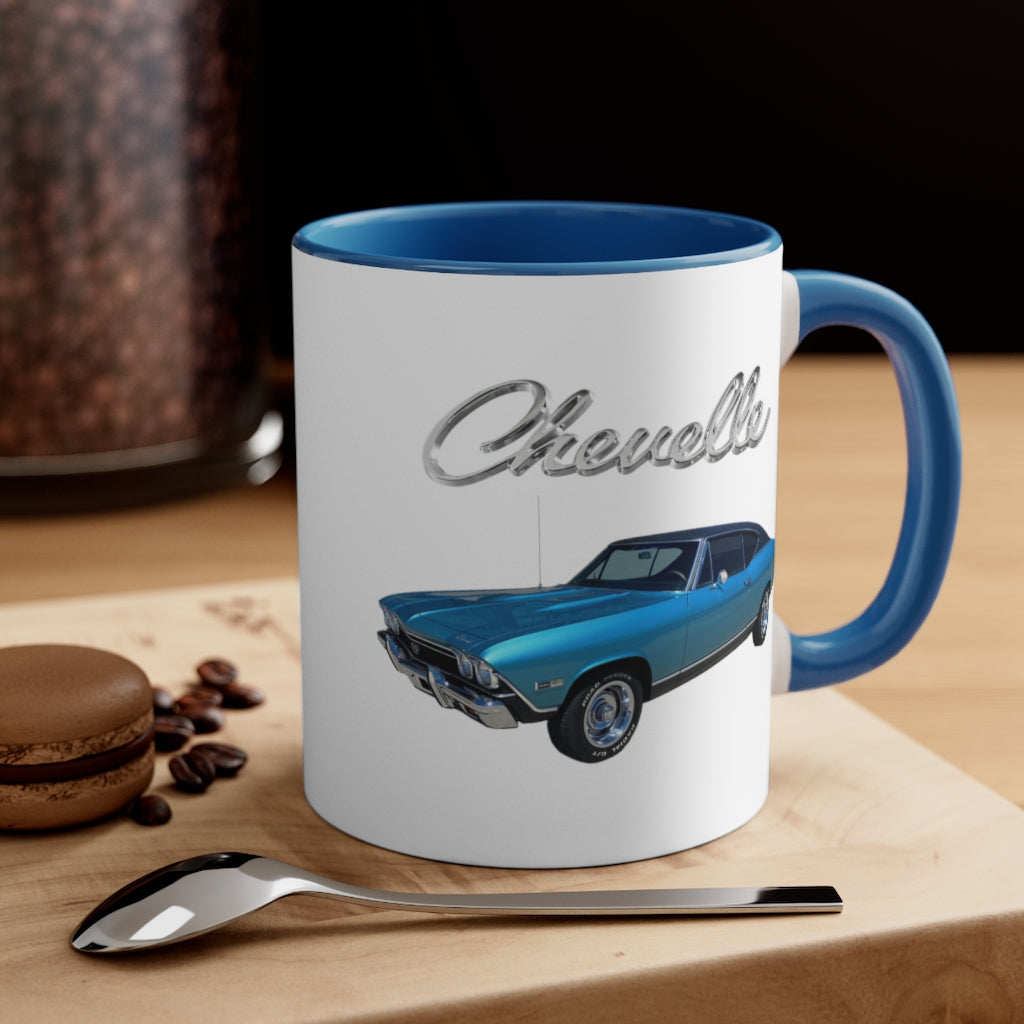 1968 Chevelle Tripolli Turquoise SS 396 Mug Classic Muscle Car Guy Gift,lover,Camaro,GTO,firebird,nova,corvette,hot rod,Chevrolet,chevy