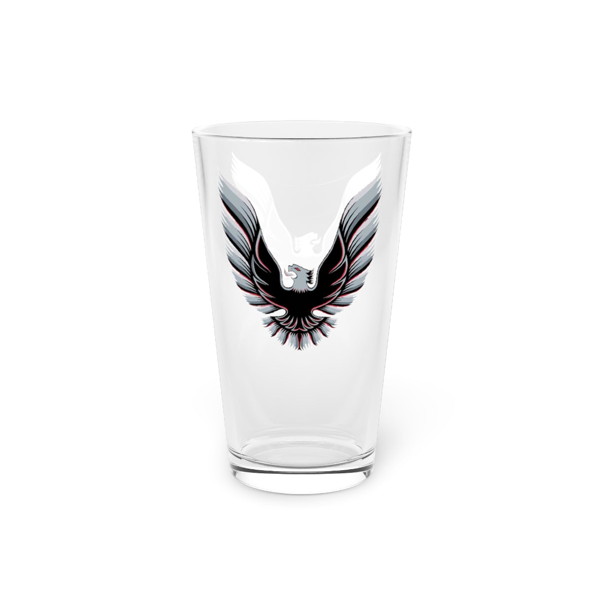 Silver Trans Am Pint Glass, 16oz 10th Anniversary