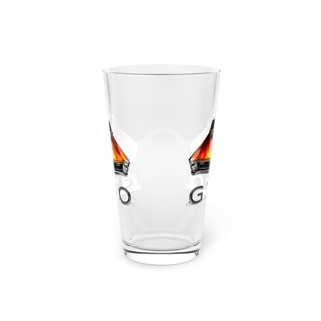 Flames 1966 Pontiac GTO Classic Muscle Car Guy Gift Pint Glass, 16oz