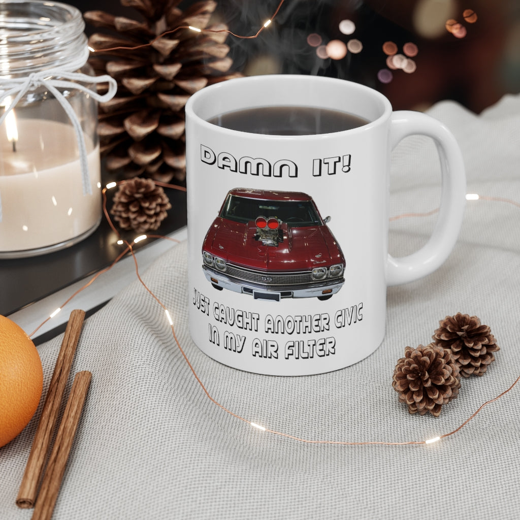 Chevelle Ceramic Mug Classic Muscle Car Guy Gift,lover,Camaro,GTO,firebird,nova,corvette,hot rod,Chevrolet,chevy