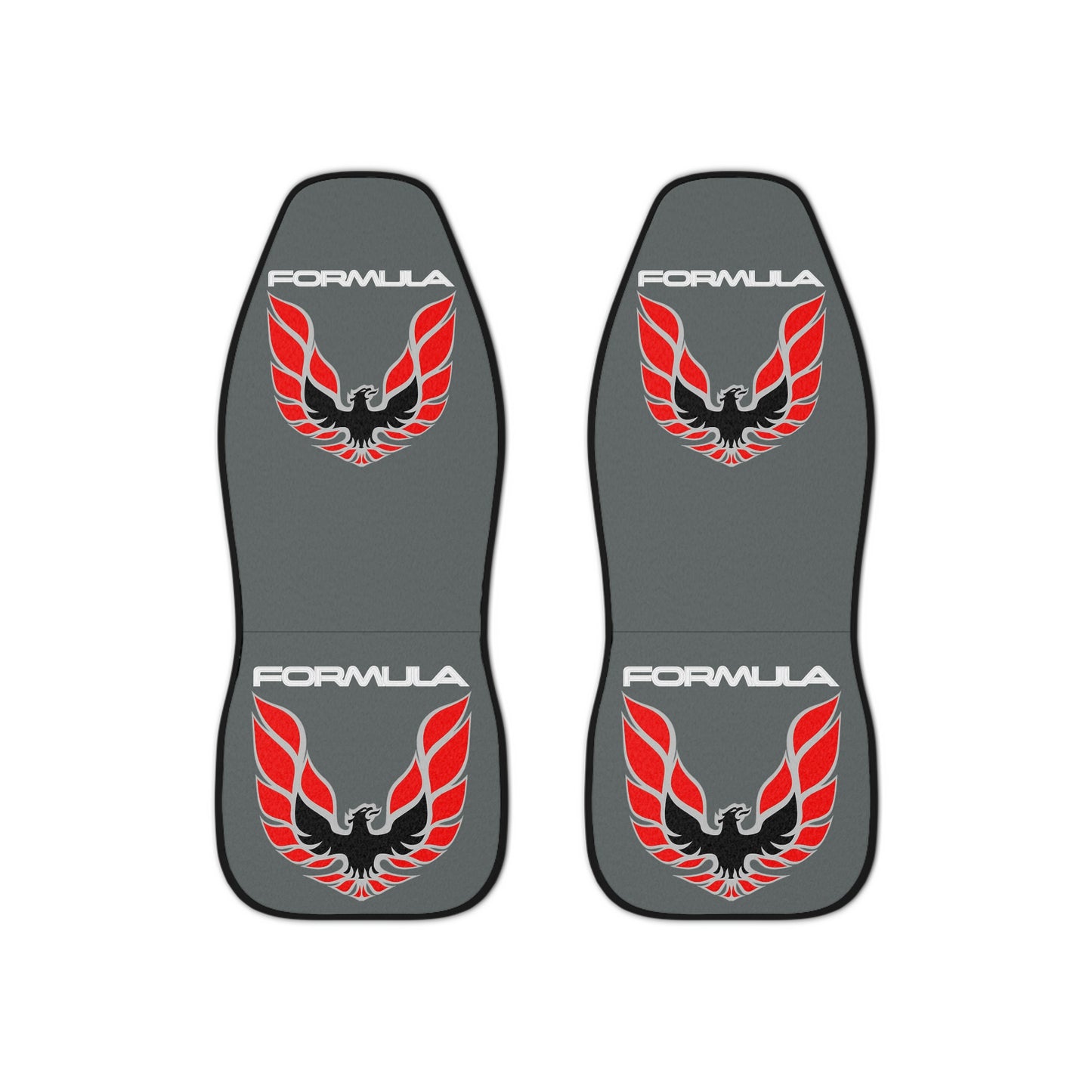 Dark Grey Firebird Formula Trans Am WS6 Classic Muscle Car Guy Gift,lover,Camaro,hot rod SEAT Covers Red