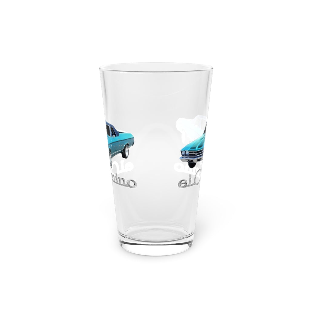 Turquoise 1969 CHEVELLE El Camino SS 396 Pint Glass, 16oz