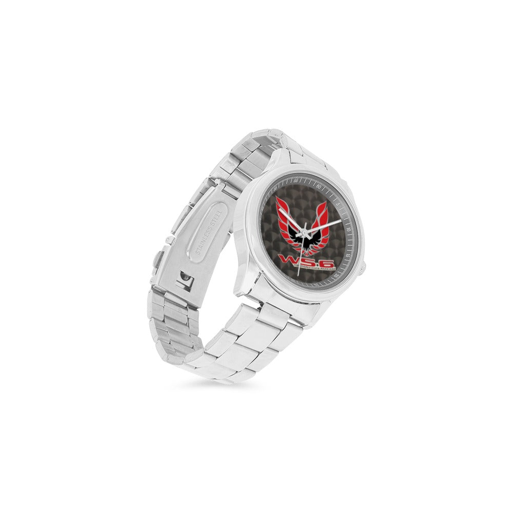 Red WS6 Men's Stainless Steel Watch (Model 104)