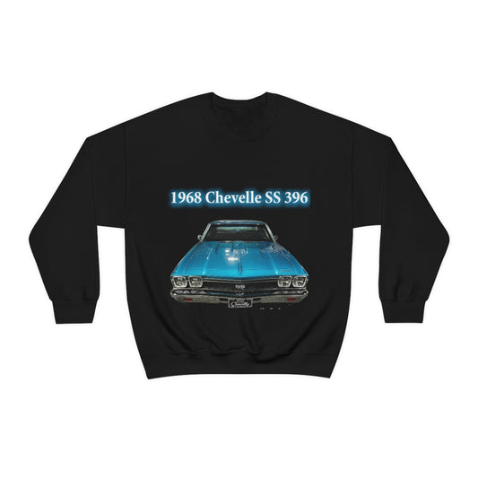 Copy of SS396 Tripoli Turquoise 1968 Chevelle Unisex Heavy Blend Crewneck Sweatshirt