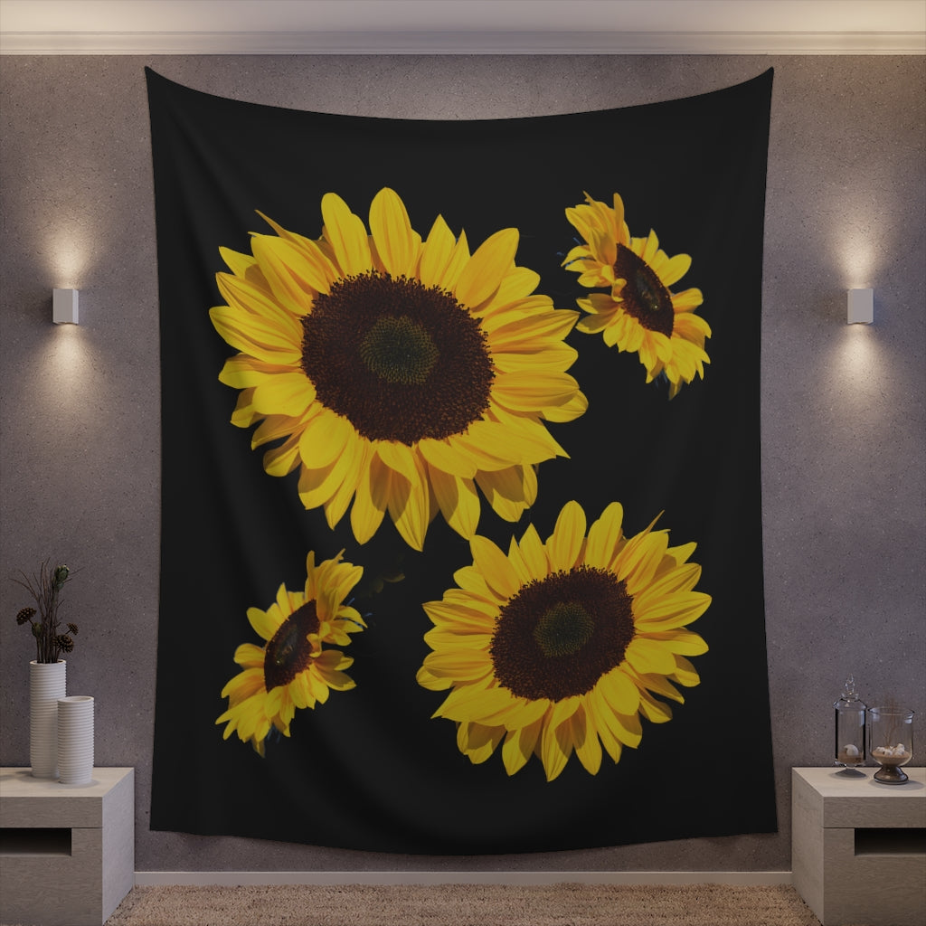 Printed Wall Tapestry Sunflowers