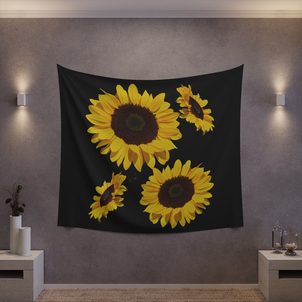 Printed Wall Tapestry Sunflowers