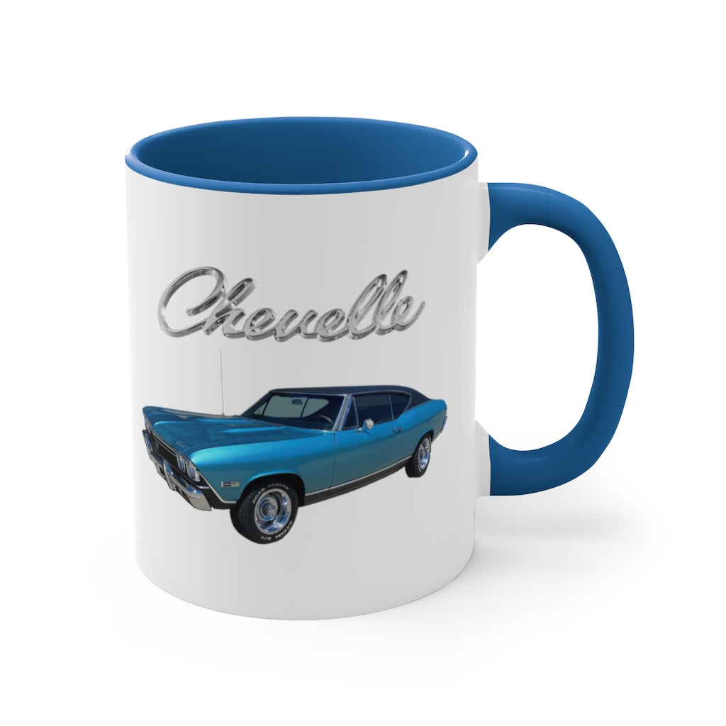 1968 Chevelle Tripolli Turquoise SS 396 Mug Classic Muscle Car Guy Gift,lover,Camaro,GTO,firebird,nova,corvette,hot rod,Chevrolet,chevy