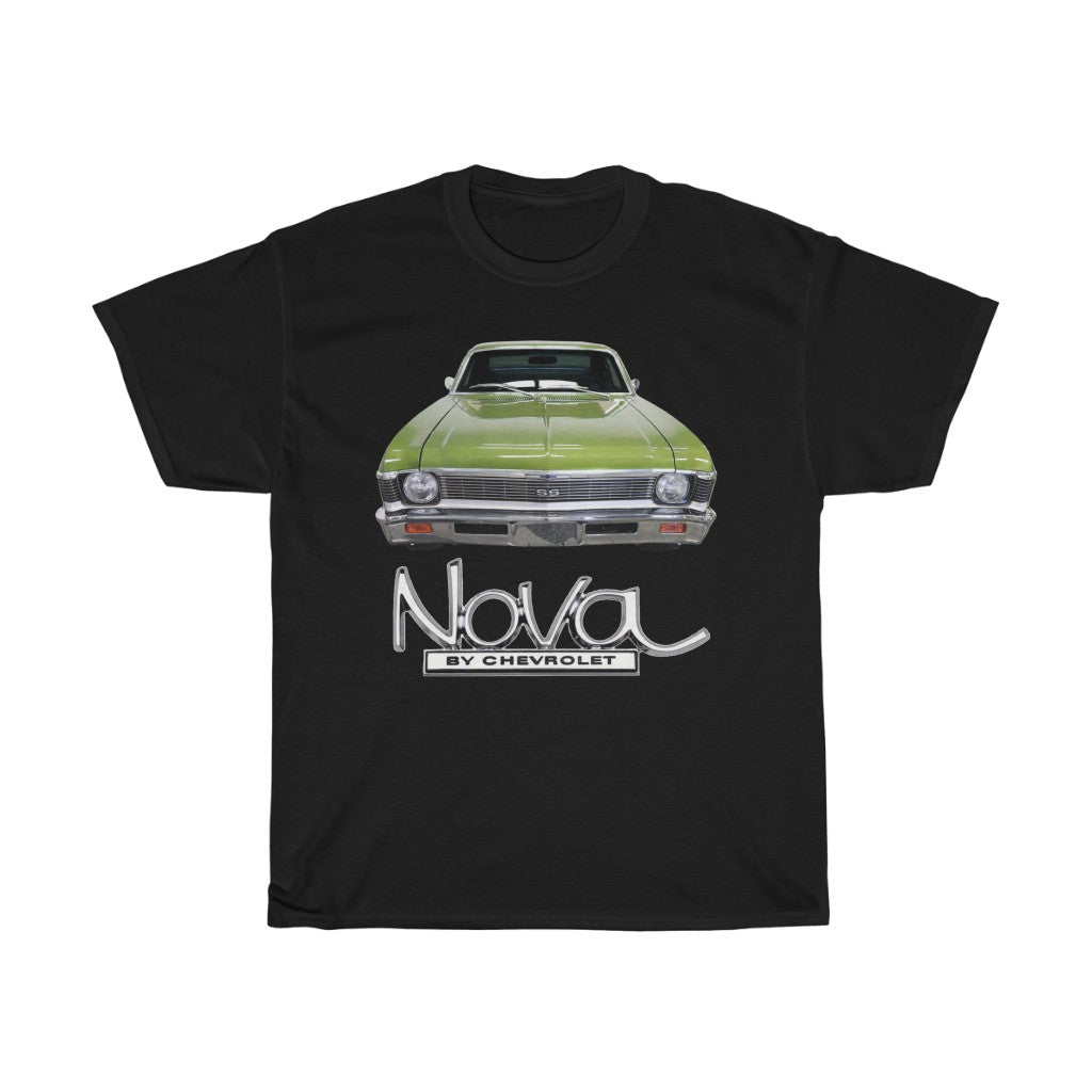 Green 1968 Chevy II Nova Classic Muscle Car Guy Gift,lover,Camaro,GTO,charger,hot rod,Chevrolet T Shirt Tshirt