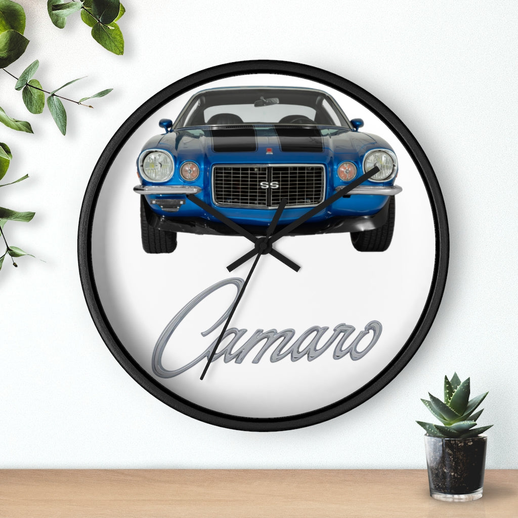 Blue 1971 Camaro Wall clock Gift Decor Classic Muscle