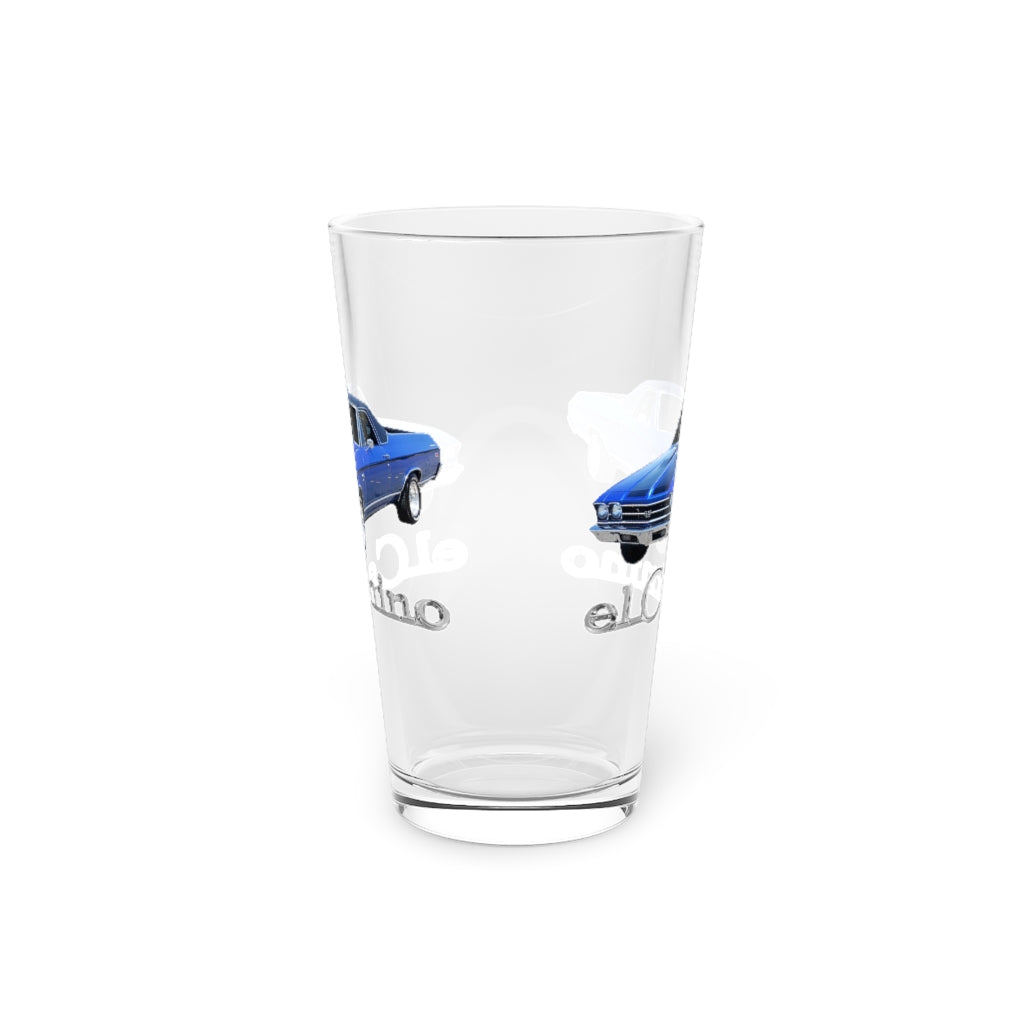 Blue 1969 CHEVELLE El Camino SS 396 Pint Glass, 16oz