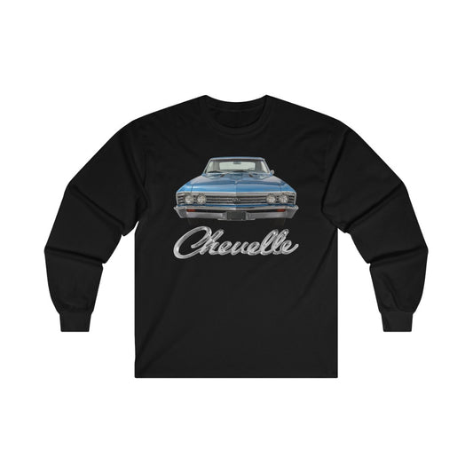 Blue 1967 Chevelle SS 396 Long Sleeve T-Shirt Classic Muscle Car Guy Gift,lover,Camaro,GTO,Chevrolet