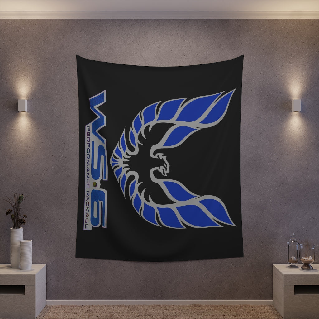 Printed Wall Tapestry WS6 Firebird Trans Am Car Guy Gift,nova,corvette,charger,classic,hot Rod blue