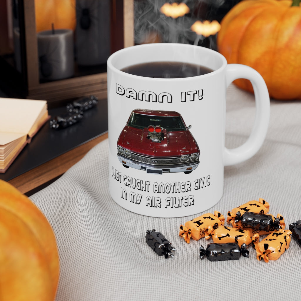 Chevelle Ceramic Mug Classic Muscle Car Guy Gift,lover,Camaro,GTO,firebird,nova,corvette,hot rod,Chevrolet,chevy