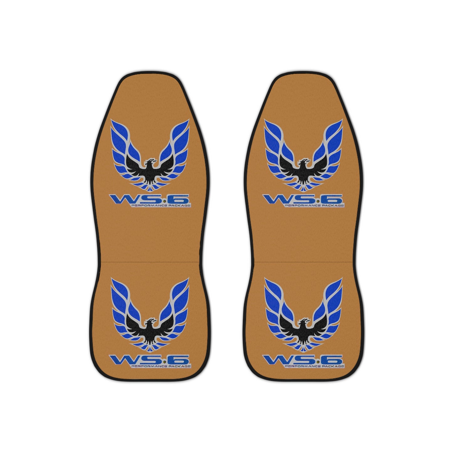 Beige Tan WS6 Blue Firebird Trans Am Classic Muscle Car Guy Gift,lover,Camaro,hot rod SEAT Covers