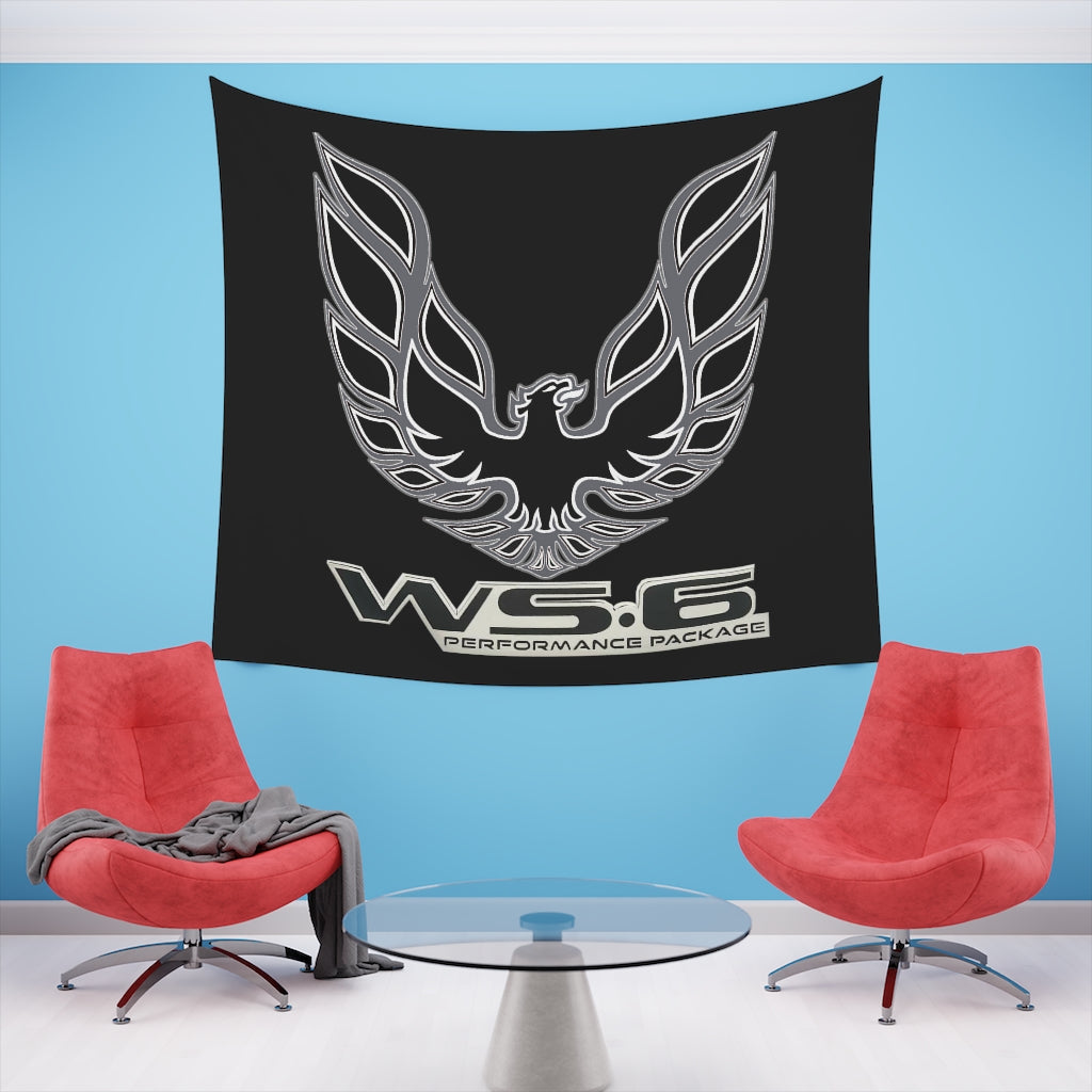 Printed Wall Tapestry WS6 Firebird Trans Am Car Guy Gift,nova,corvette,charger,classic,hot Rod black