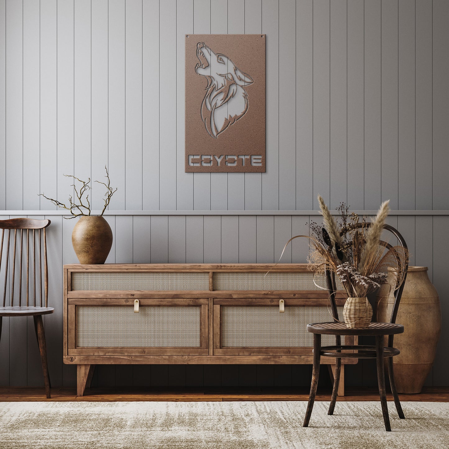 5.0 Coyote Metal Wall Art Sign & Gift Decor V8 Emblem  Ford Mustang F150 F250 F350 Muscle Car