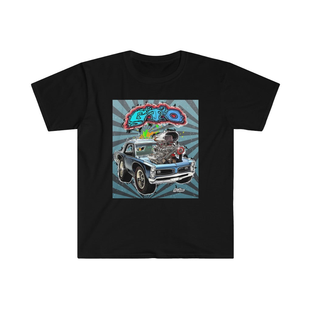 Psychedelic Pontiac GTO T-Shirt Classic Muscle Car Guy Gift,lover,Camaro,GTO,firebird,nova,corvette,hot rod,Chevrolet,chevy