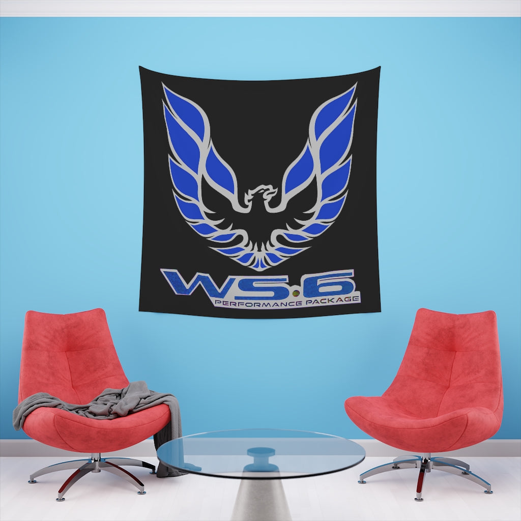 Printed Wall Tapestry WS6 Firebird Trans Am Car Guy Gift,nova,corvette,charger,classic,hot Rod blue