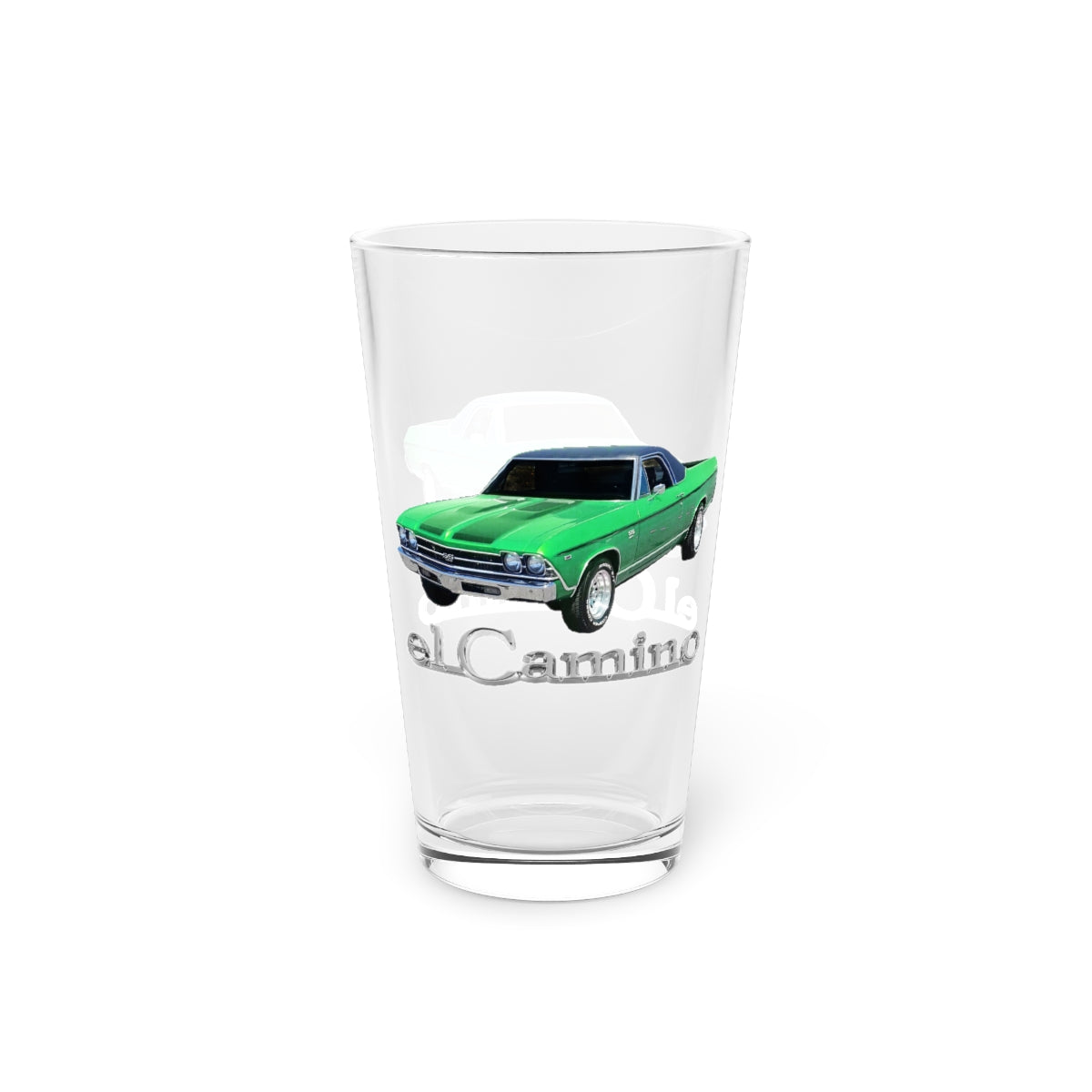 Green 1969 CHEVELLE El Camino SS 396 Pint Glass, 16oz